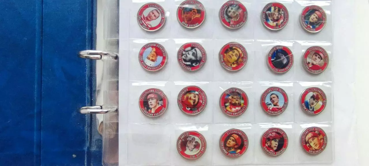 ХОККЕЙ НАБОР МОНЕТ 5 РУБЛЕЙ СУПЕРСЕРИЯ 1972 6