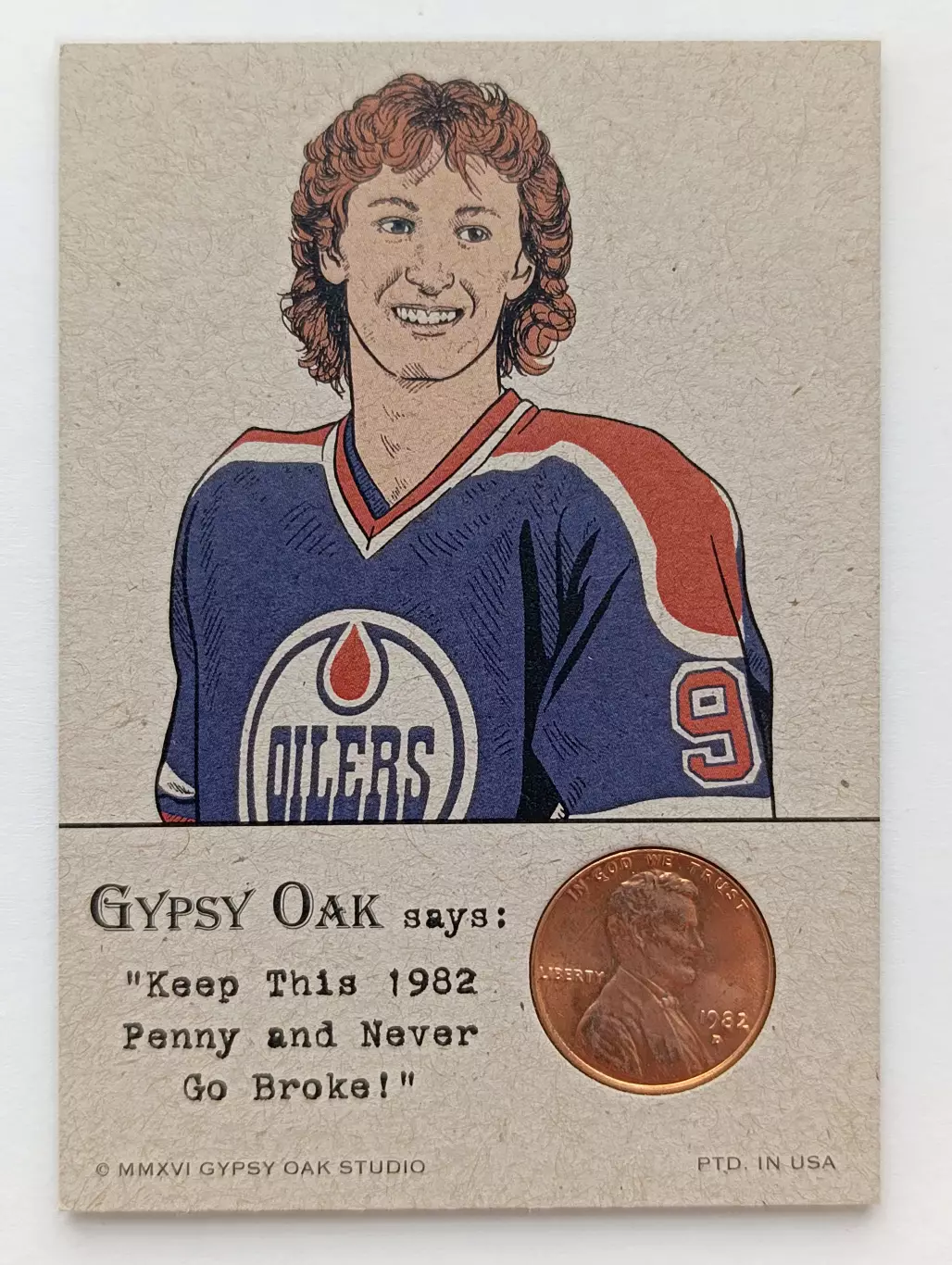 ХОККЕЙ КАРТОЧКА С МОНЕТОЙ ГРЕТЦКИ НХЛ 1982 NHL WAYNE GRETZKY COIN CARD