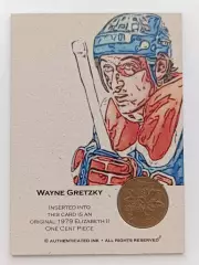 ХОККЕЙ КАРТОЧКА С МОНЕТОЙ ГРЕТЦКИ НХЛ 1979 NHL WAYNE GRETZKY COIN CARD
