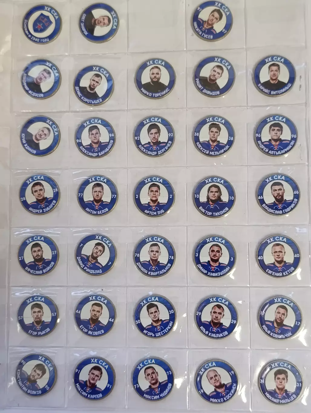ХОККЕЙ НАБОР МОНЕТ 5 РУБЛЕЙ КОМАНДА ХК СКА