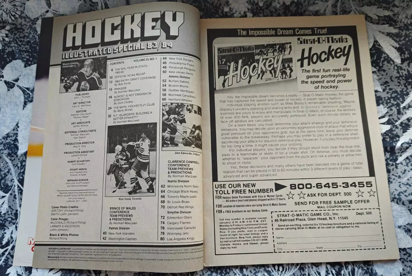 ХОККЕЙ ЖУРНАЛ HOCKEY ILLUSTRATED 1983/84 GRETZKY 1