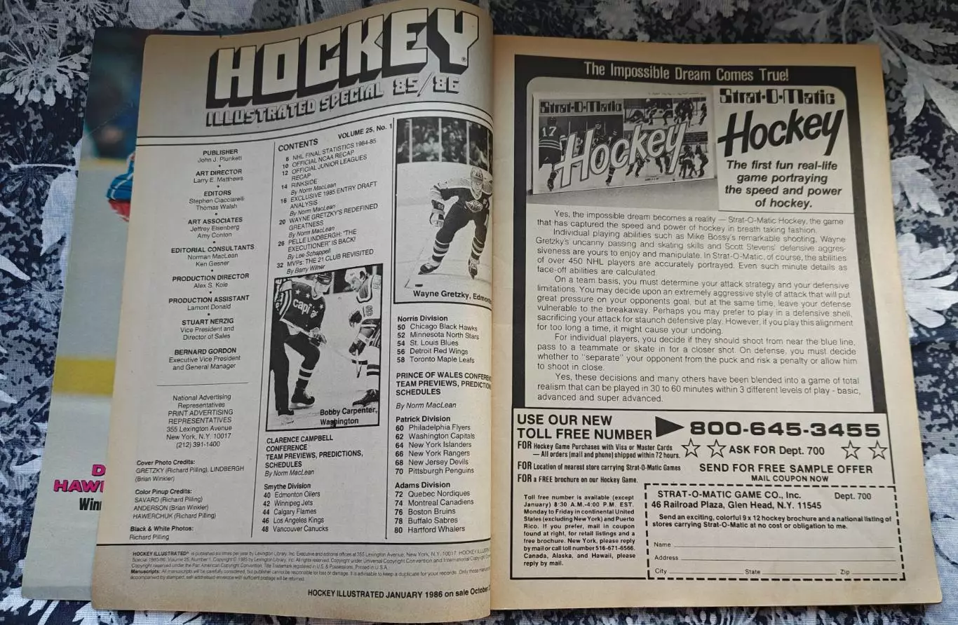 ХОККЕЙ ЖУРНАЛ HOCKEY ILLUSTRATED 1985/86 GRETZKY 1