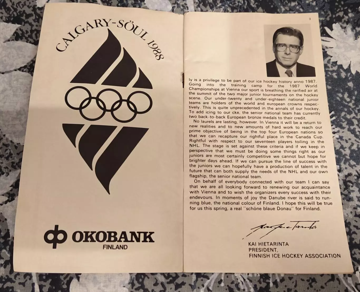 ХОККЕЙ СПРАВОЧНИК ЧЕМПИОНАТ МИРА ВЕНА 1987 WORLD CHAMPIONSHIP VIENA MEDIA GUIDE 1