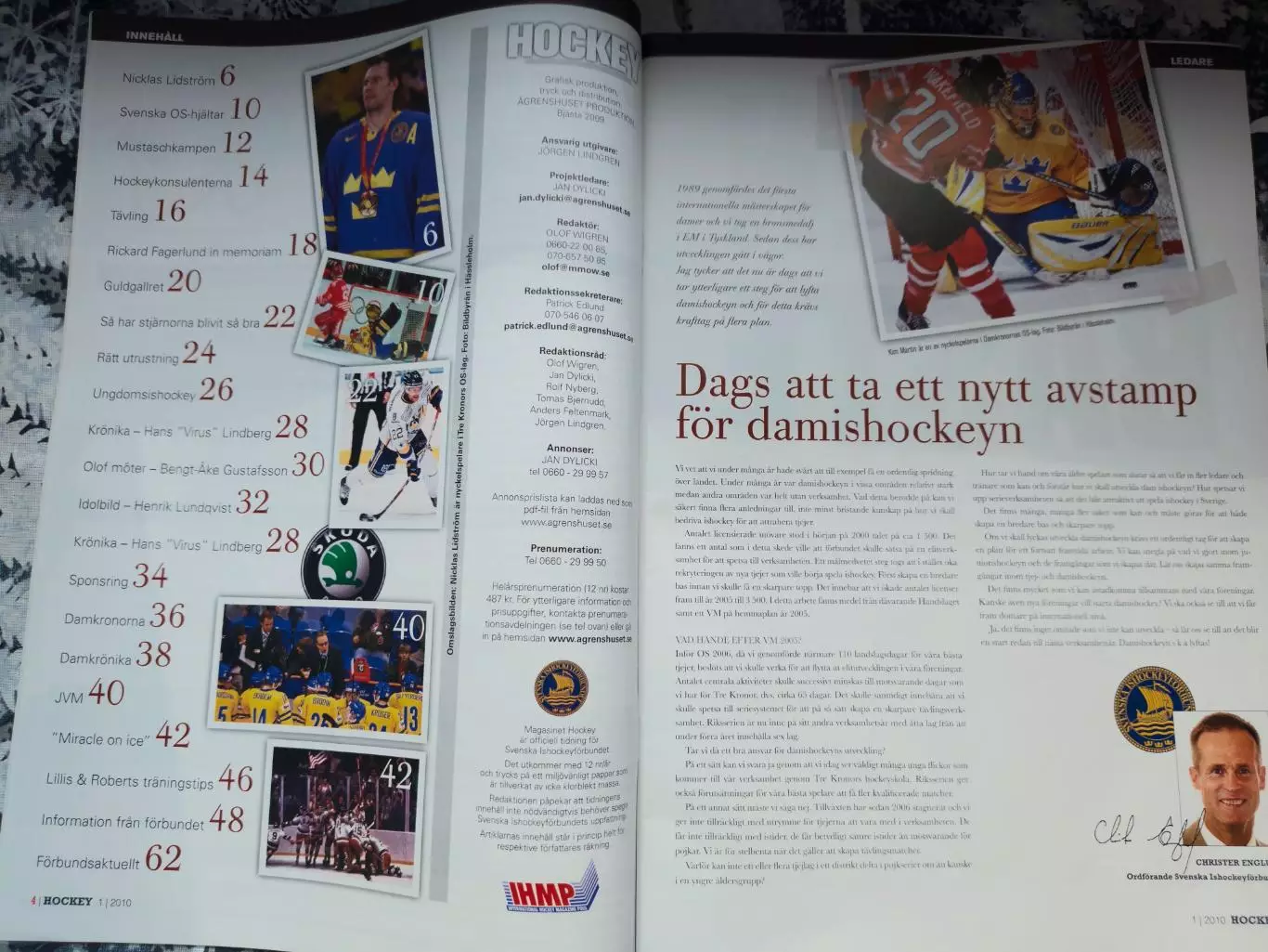 ЖУРНАЛ НХЛ ХОККЕЙ ШВЕЦИЯ 2010 NHL HOCKEY SWEDEN 1