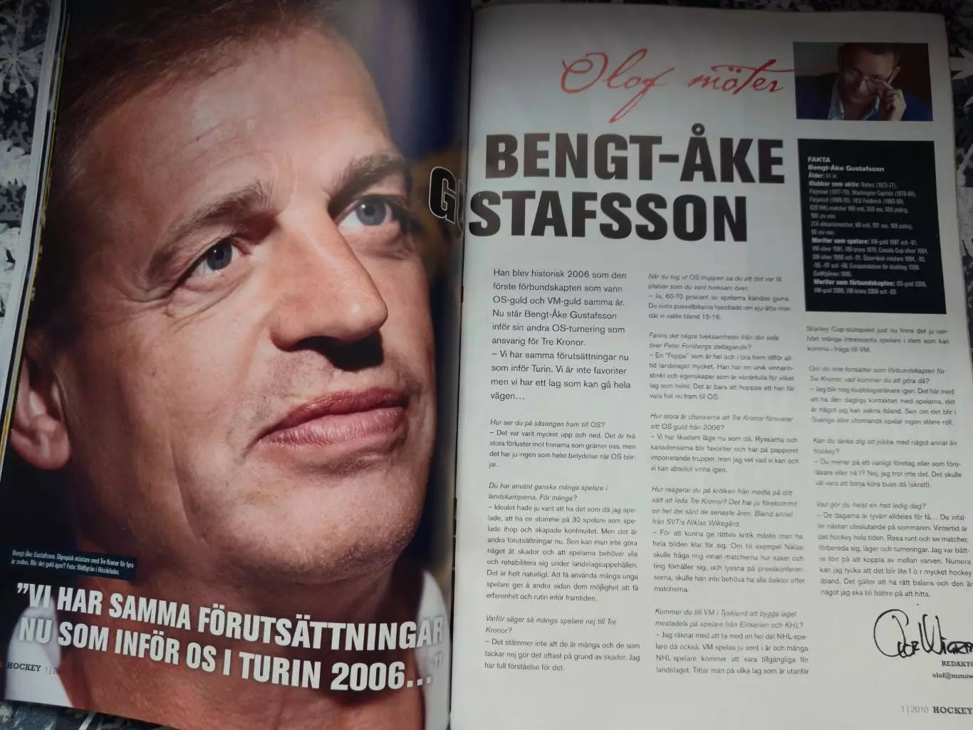 ЖУРНАЛ НХЛ ХОККЕЙ ШВЕЦИЯ 2010 NHL HOCKEY SWEDEN 3