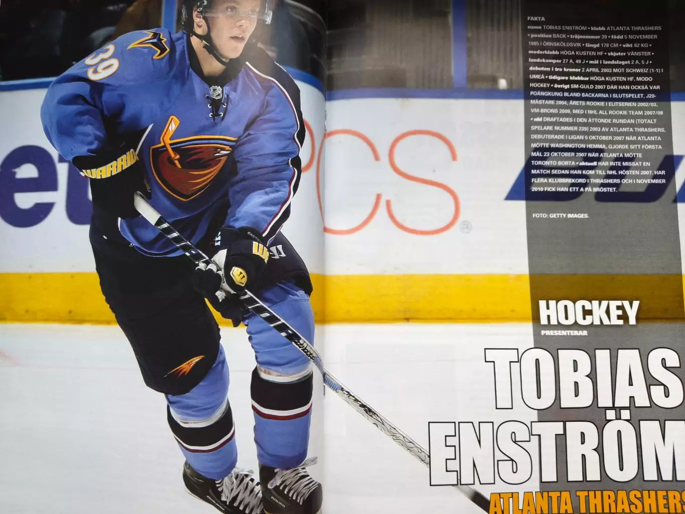 ЖУРНАЛ НХЛ ХОККЕЙ ШВЕЦИЯ 2010 NHL HOCKEY SWEDEN 12 4