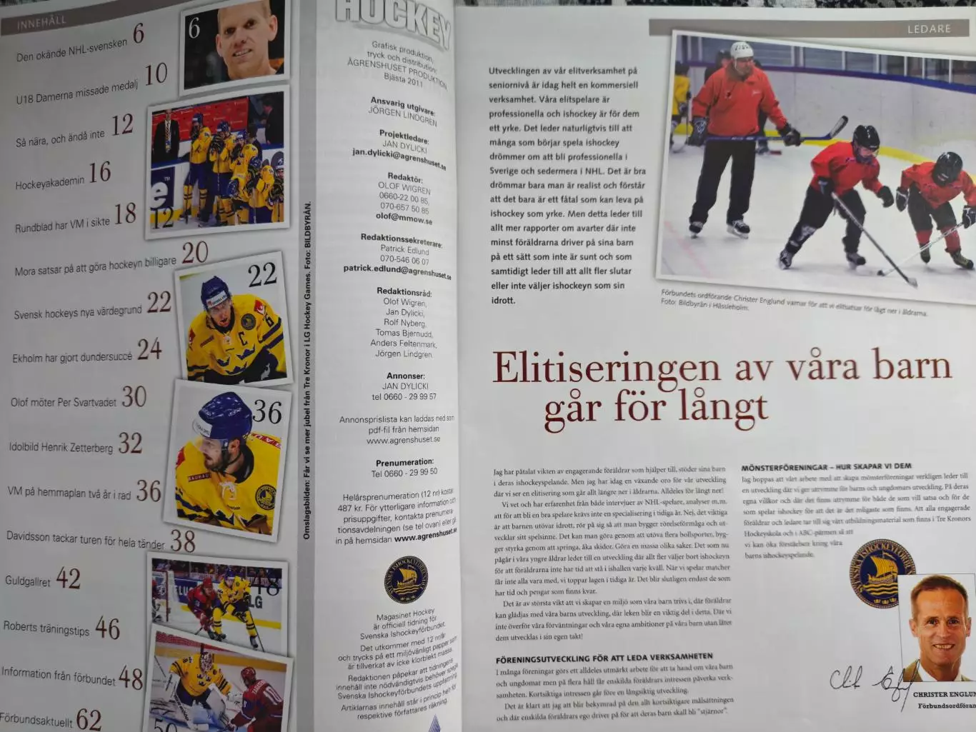 ЖУРНАЛ НХЛ ХОККЕЙ ШВЕЦИЯ 2011 NHL HOCKEY SWEDEN 1 1