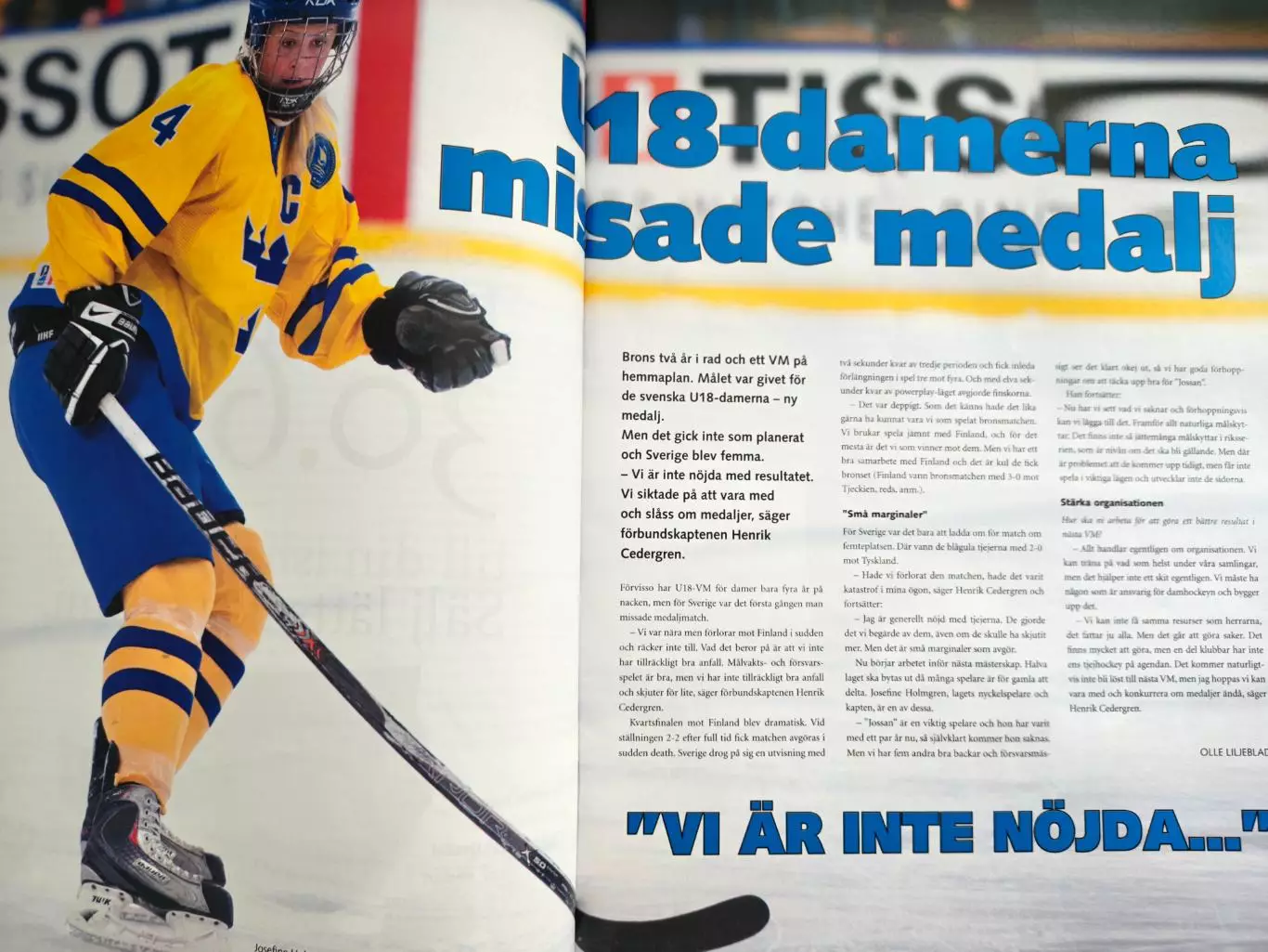 ЖУРНАЛ НХЛ ХОККЕЙ ШВЕЦИЯ 2011 NHL HOCKEY SWEDEN 1 3