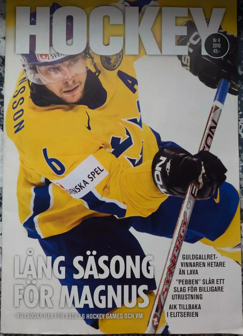 ЖУРНАЛ НХЛ ХОККЕЙ ШВЕЦИЯ 2010 NHL HOCKEY SWEDEN 4