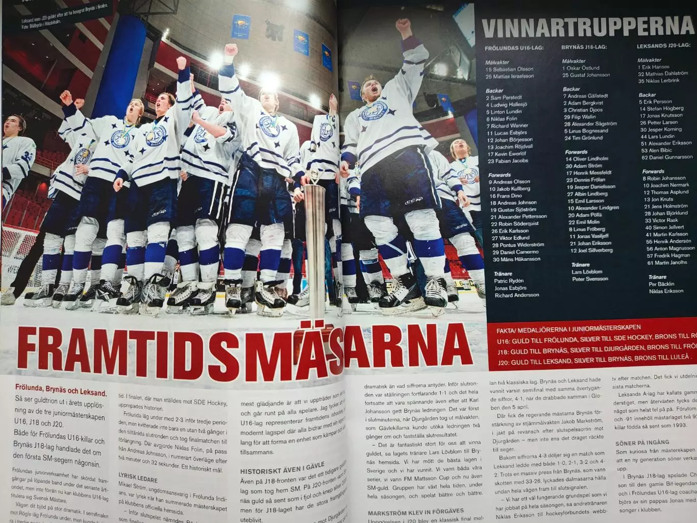 ЖУРНАЛ НХЛ ХОККЕЙ ШВЕЦИЯ 2010 NHL HOCKEY SWEDEN 4 4