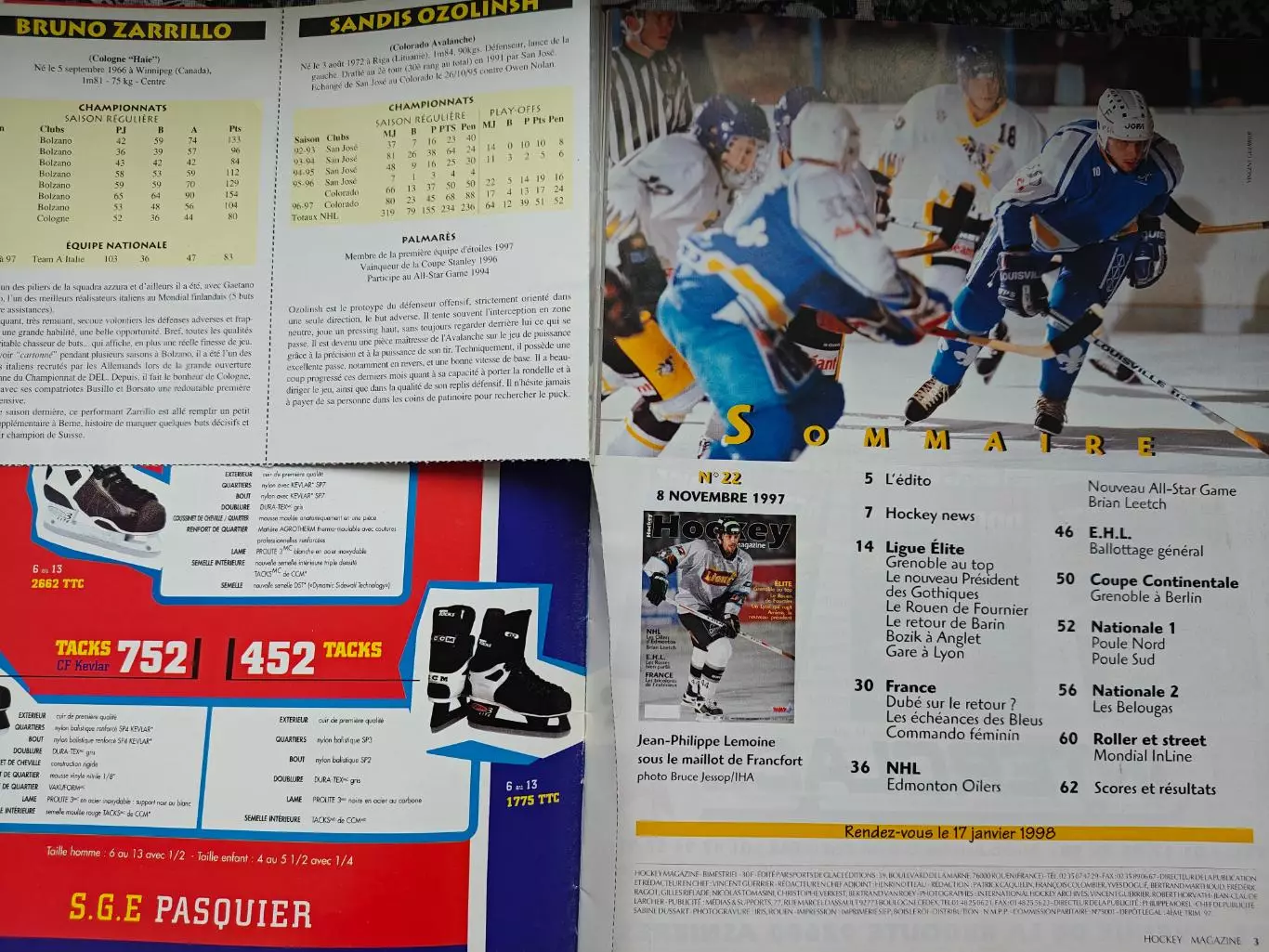 ЖУРНАЛ НХЛ ХОККЕЙ ШВЕЦИЯ 1997 NHL HOCKEY SWEDEN 22 1