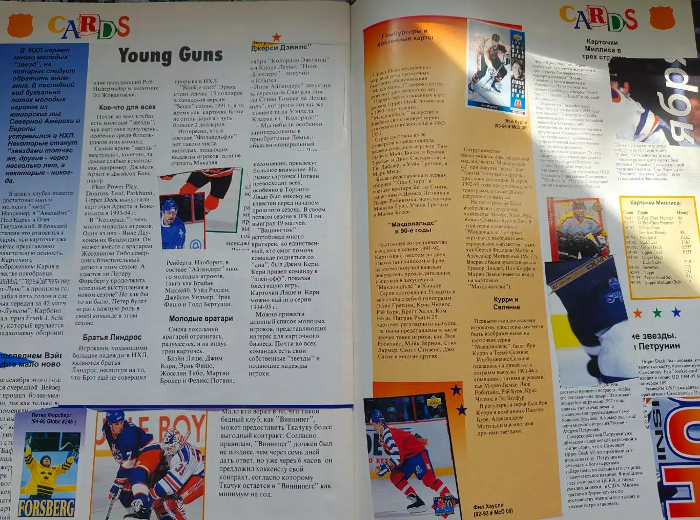 ЖУРНАЛ ВНУТРИ ХОККЕЯ НХЛ 1995 NHL INSIDE HOCKEY #1 POSTER 7