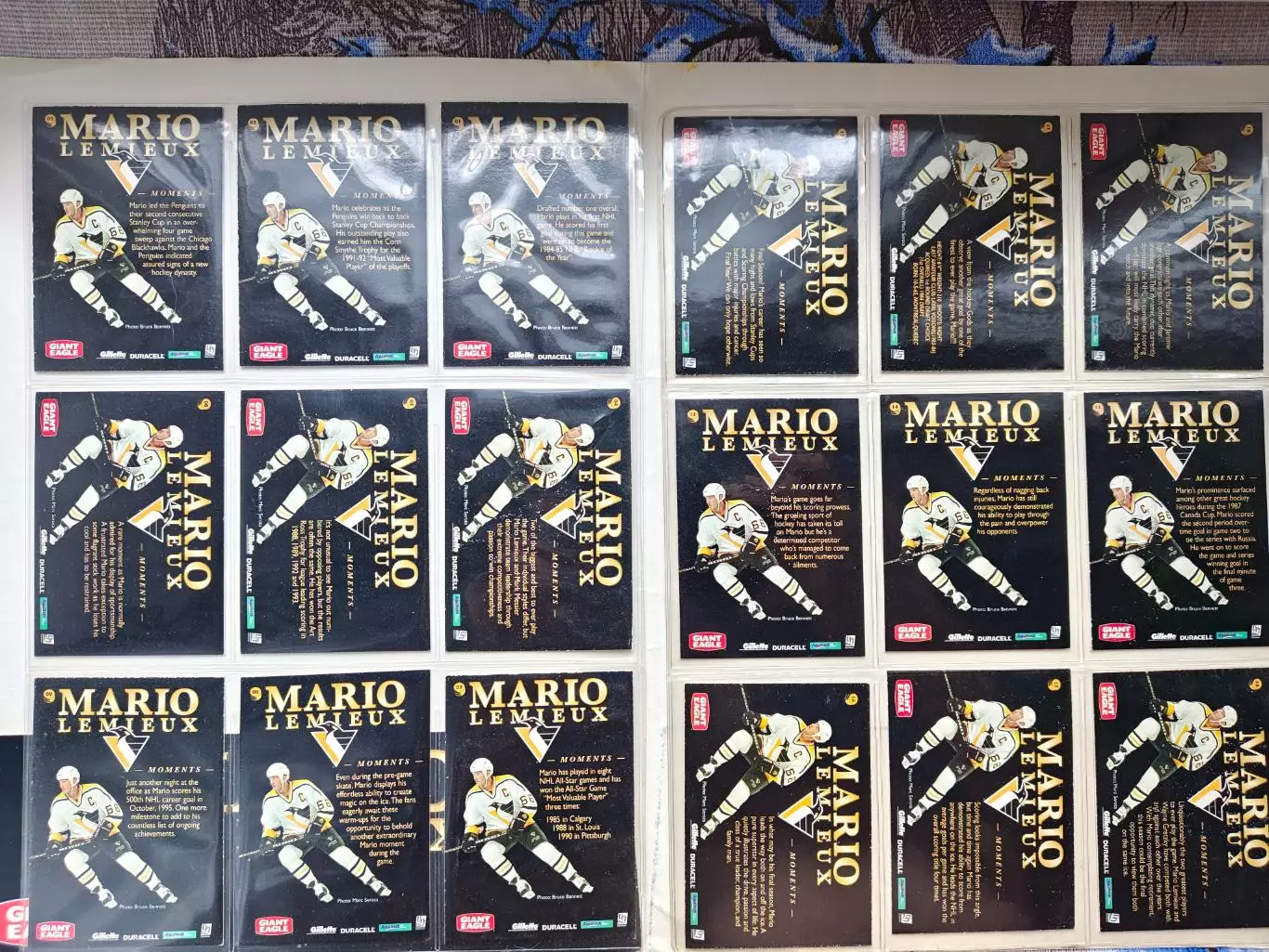 ХОККЕЙ НАБОР КАРТОЧЕК НХЛ 1997-98 PINNACLE NHL MARIO MOMENTS CARD SET #1-18 6