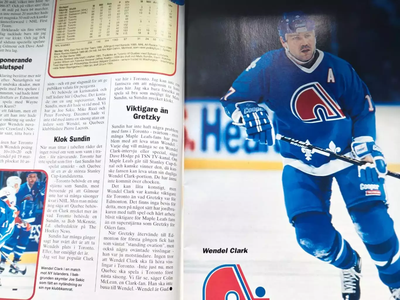 ЖУРНАЛ ВНУТРИ ХОККЕЯ НХЛ 1995 NHL INSIDE HOCKEY #3 POSTER 4