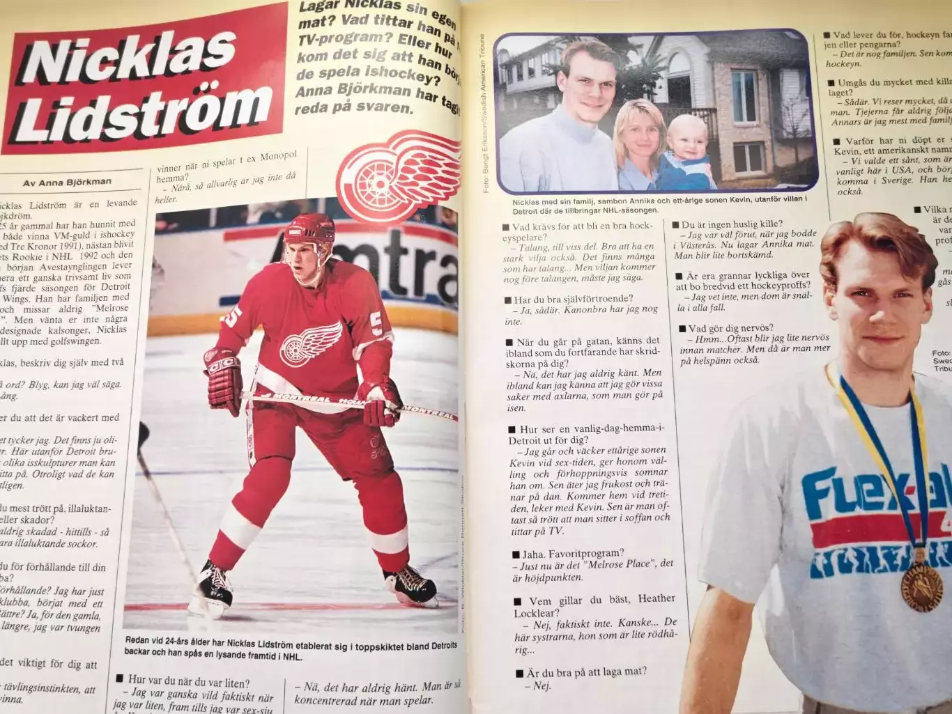 ЖУРНАЛ ВНУТРИ ХОККЕЯ НХЛ 1995 NHL INSIDE HOCKEY #4 POSTER 2