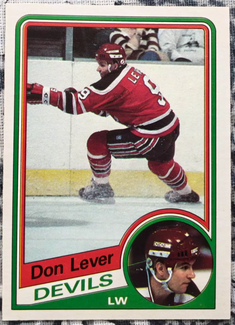 ХОККЕЙ КАРТОЧКА НХЛ O-PEE-CHEE 1984-85 NHL DON LEVER DEVILS #112