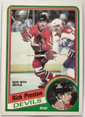 ХОККЕЙ КАРТОЧКА НХЛ O-PEE-CHEE 1984-85 NHL RICH PRESTON DEVILS #118