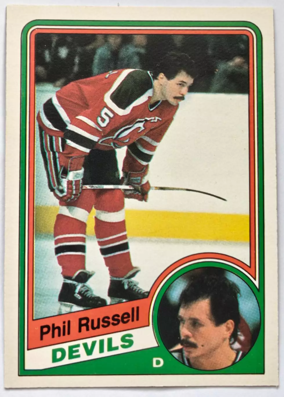 ХОККЕЙ КАРТОЧКА НХЛ O-PEE-CHEE 1984-85 NHL PHIL RUSSELL DEVILS #120