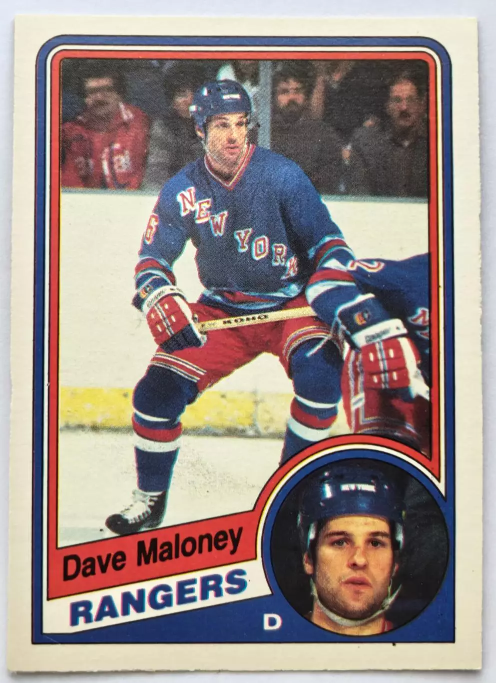 ХОККЕЙ КАРТОЧКА НХЛ O-PEE-CHEE 1984-85 NHL DAVE MALONEY RANGERS #146 2
