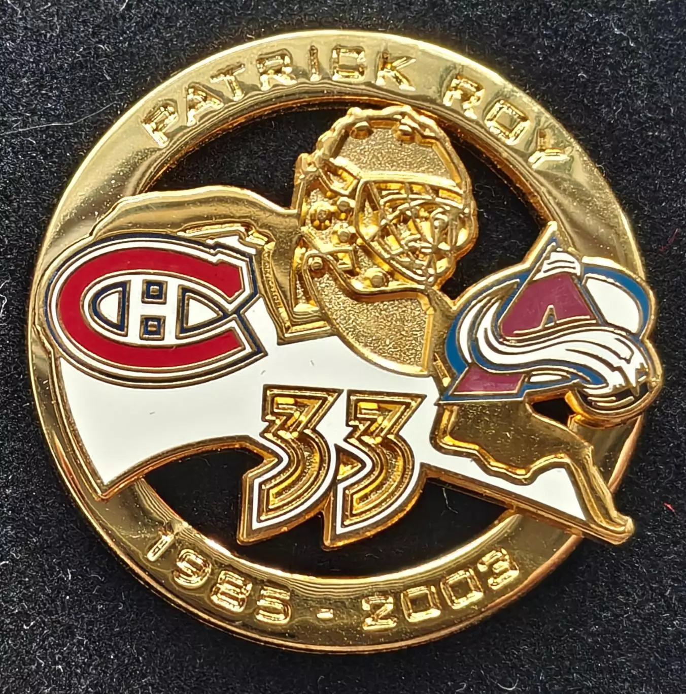ХОККЕЙ ЗНАЧОК ПАТРИК РОЙ 1985-2003 NHL PATRICK ROY LIMITED EDITION HOCKEY PIN 2