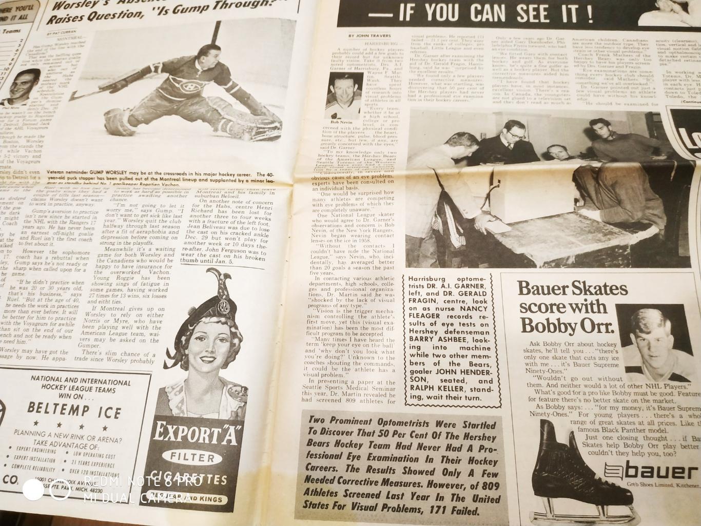 ГАЗЕТА НХЛ NHL THE HOCKEY NEWS JANUARY 9 1970 1