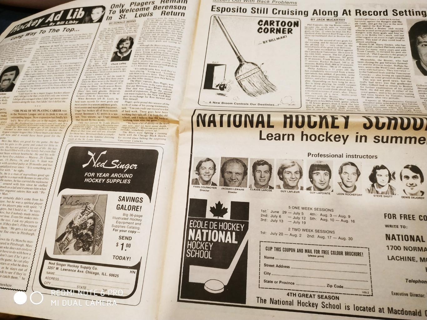 ГАЗЕТА НХЛ NHL THE HOCKEY NEWS JANUARY 17 1975 1