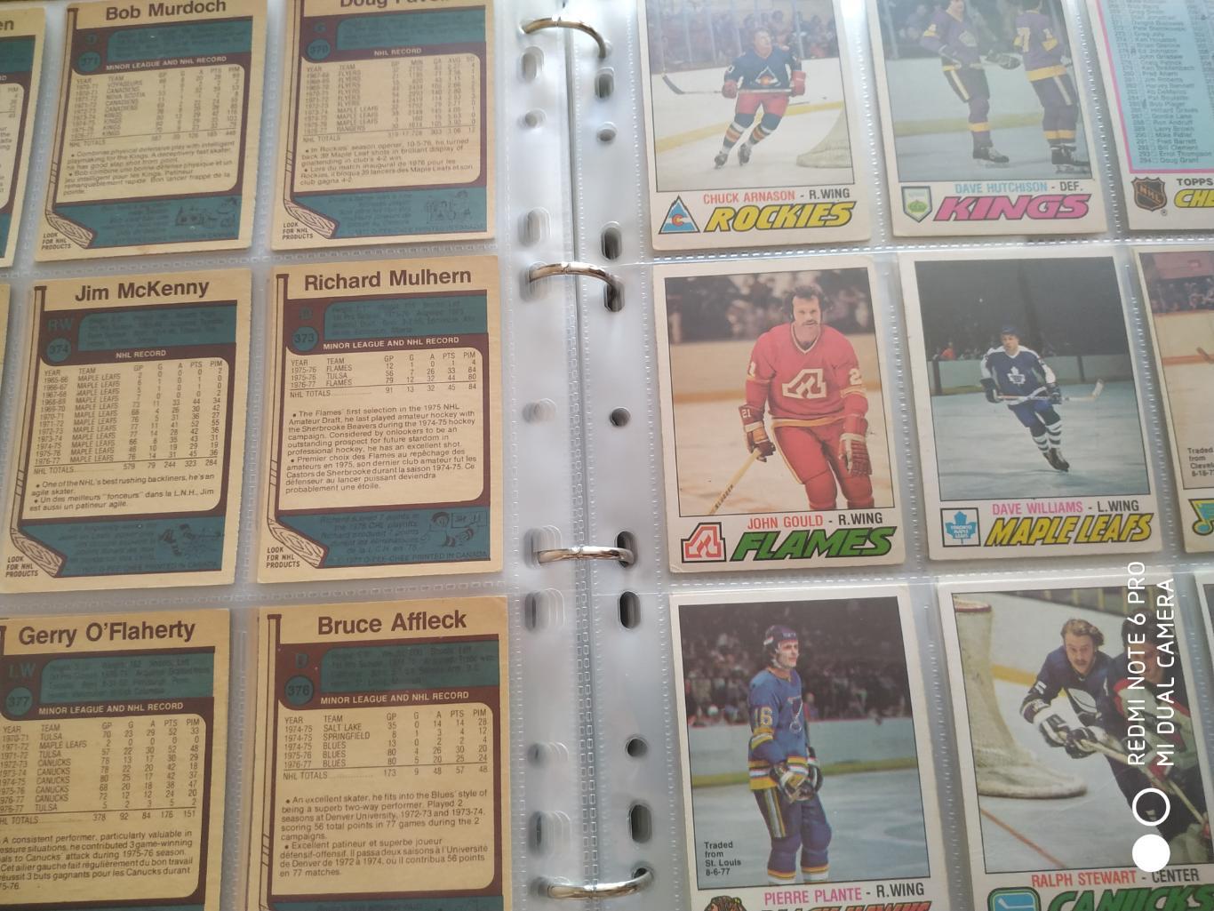 ХОККЕЙ НАБОР КАРТОЧЕК НХЛ NHL 1977-78 OPC HOCKEY CARD COMPLETE SET 1-396 6