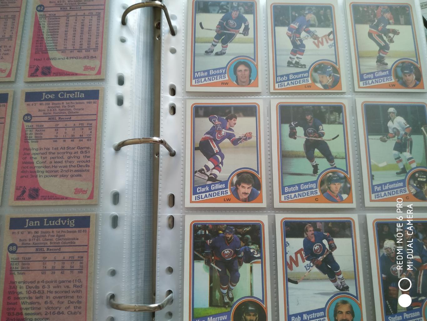 ХОККЕЙ НАБОР КАРТОЧЕК НХЛ NHL 1984-85 TOPPS HOCKEY CARD COMPLETE SET 1-165 3