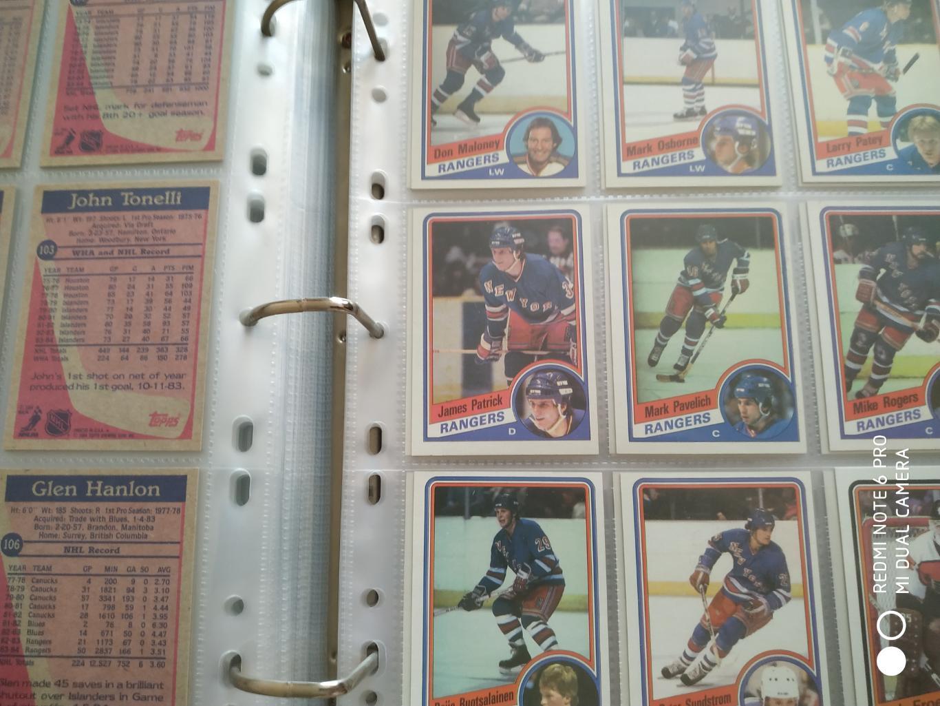 ХОККЕЙ НАБОР КАРТОЧЕК НХЛ NHL 1984-85 TOPPS HOCKEY CARD COMPLETE SET 1-165 4