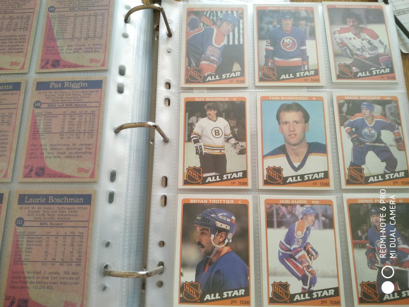 ХОККЕЙ НАБОР КАРТОЧЕК НХЛ NHL 1984-85 TOPPS HOCKEY CARD COMPLETE SET 1-165 7