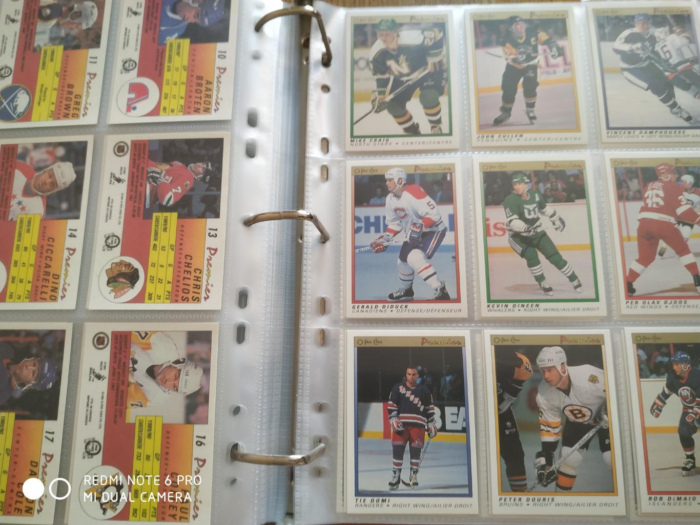 ХОККЕЙ НАБОР КАРТОЧЕК НХЛ 1990-91 O PEE CHEE PREMIER HOCKEY COMPLETE SET 1-132 1