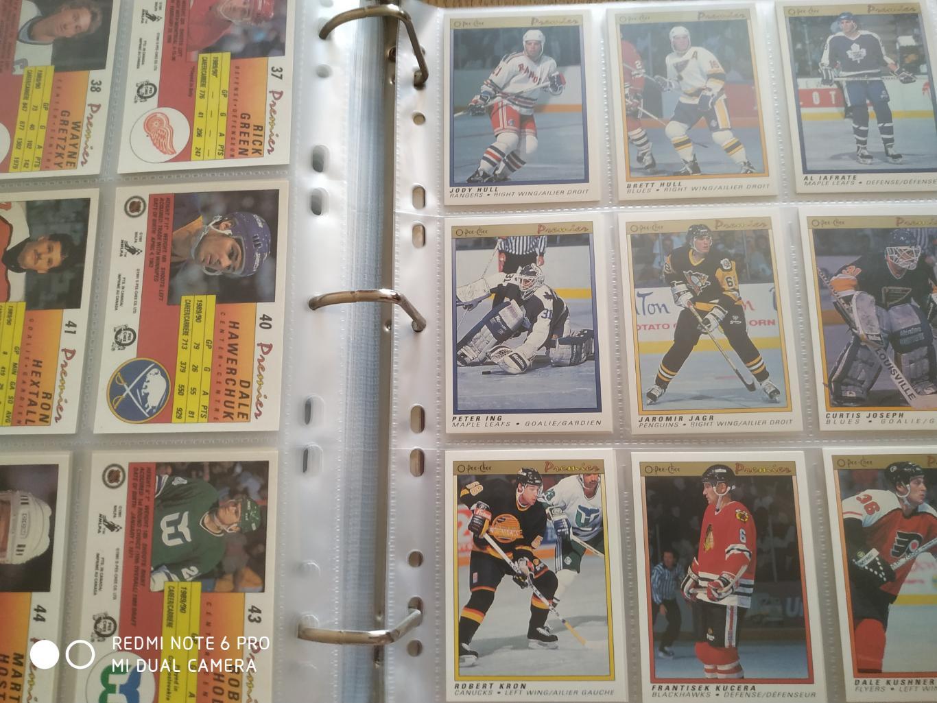 ХОККЕЙ НАБОР КАРТОЧЕК НХЛ 1990-91 O PEE CHEE PREMIER HOCKEY COMPLETE SET 1-132 2