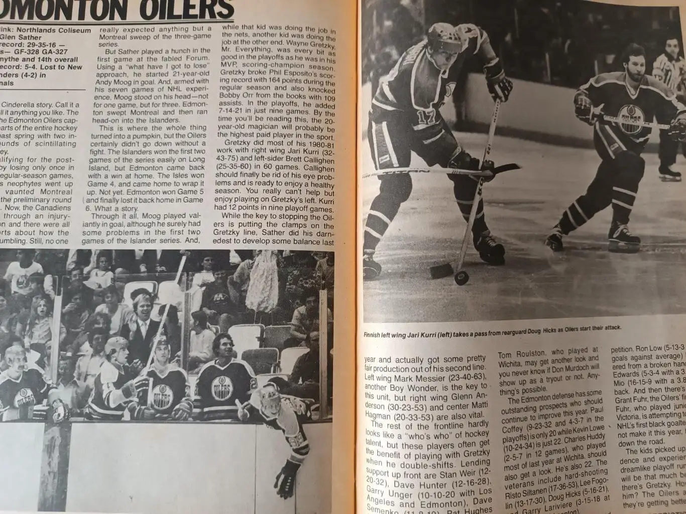 ХОККЕЙ ЖУРНАЛ НХЛ NHL 1981-82 HOCKEY ILLUSTRATED SPECIAL 5