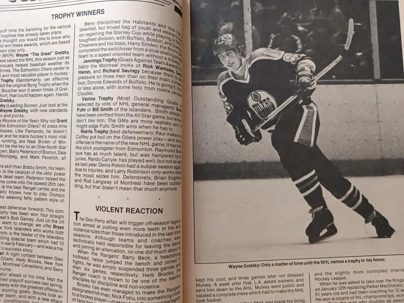 ХОККЕЙ ЖУРНАЛ НХЛ NHL 1982 MAY HOCKEY ILLUSTRATED SPECIAL STANLEY CUP Gretzky 6