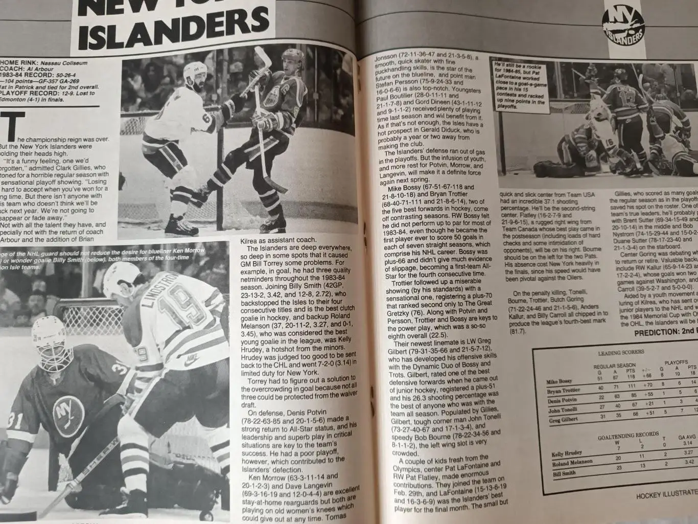 ХОККЕЙ ЖУРНАЛ НХЛ NHL 1984-85 HOCKEY ILLUSTRATED SPECIAL 4