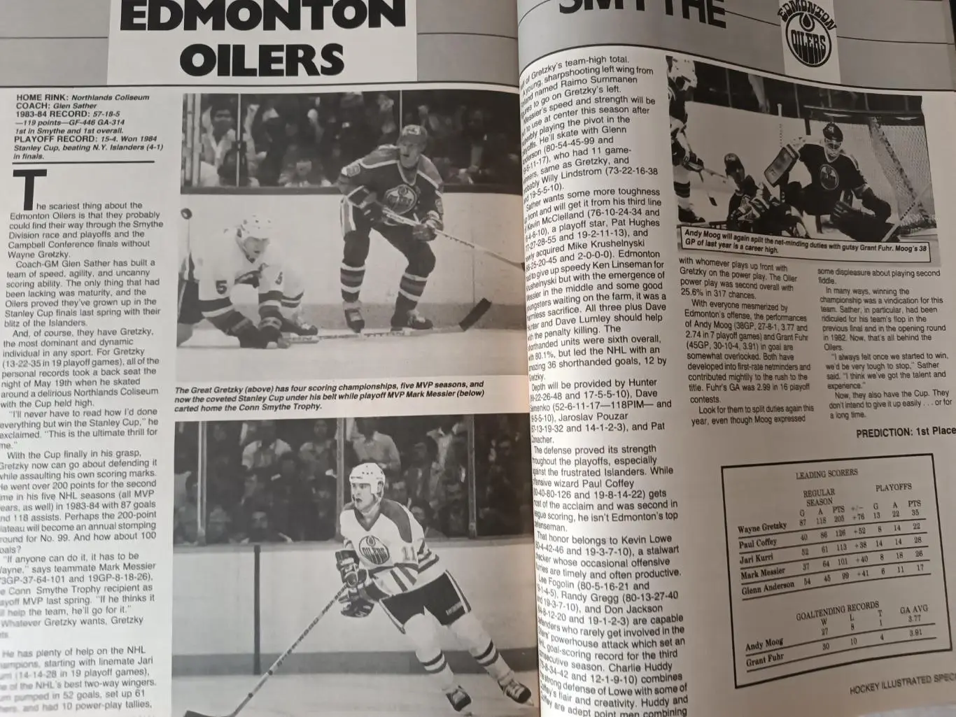 ХОККЕЙ ЖУРНАЛ НХЛ NHL 1984-85 HOCKEY ILLUSTRATED SPECIAL 7
