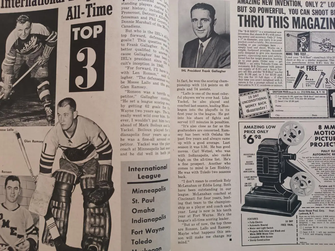 ЖУРНАЛ ХОККИ ИЛЛЮСТРЭЙТЕД НХЛ 1961-62 NHL HOCKEY ILLUSTRATED VOL.1 #9 4