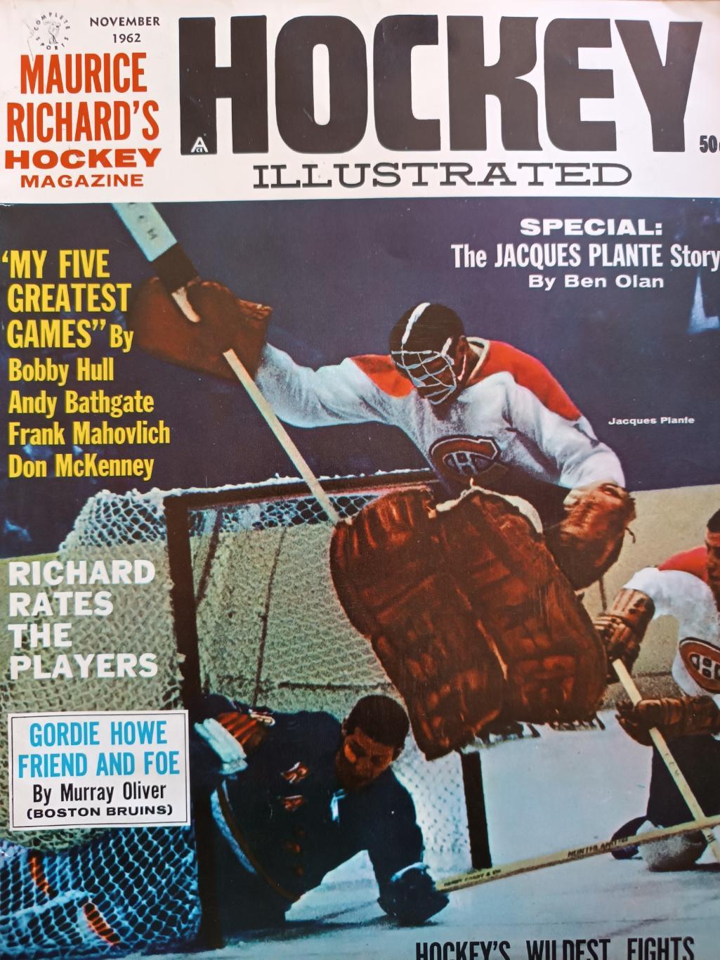 ЖУРНАЛ ХОККИ ИЛЛЮСТРЭЙТЕД НХЛ NOV. 1962 NHL HOCKEY ILLUSTRATED VOL.1 #10