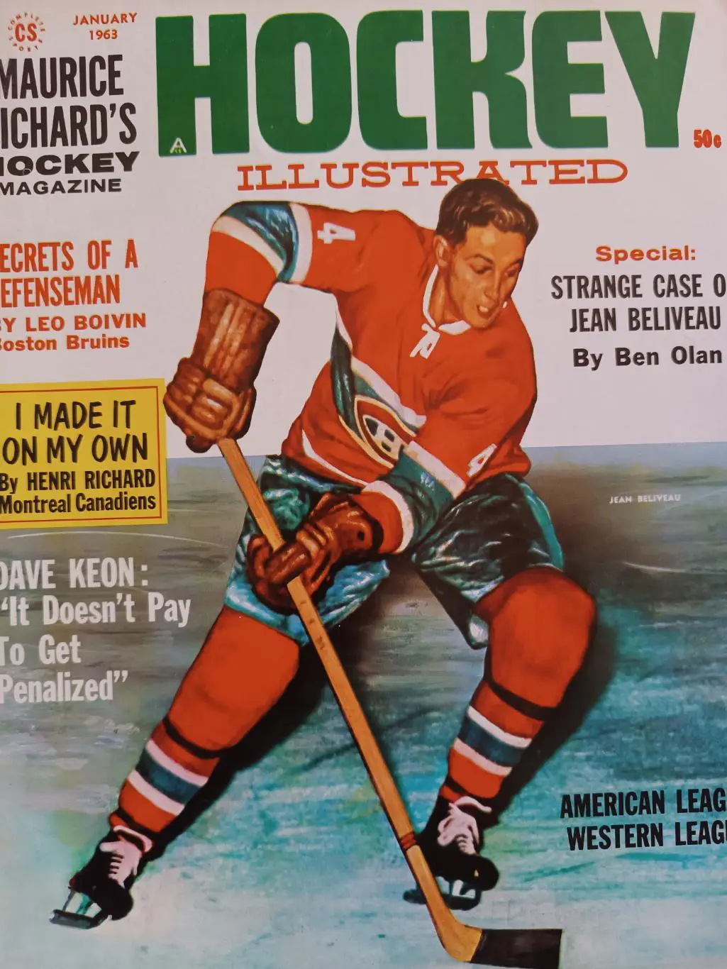 ЖУРНАЛ ХОККИ ИЛЛЮСТРЭЙТЕД НХЛ JAN. 1963 NHL HOCKEY ILLUSTRATED VOL.1 #12