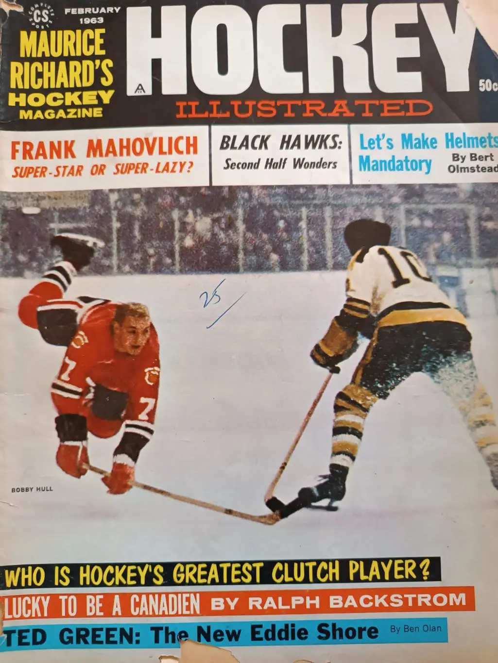 ЖУРНАЛ ХОККИ ИЛЛЮСТРЭЙТЕД НХЛ FEB. 1963 NHL HOCKEY ILLUSTRATED VOL.2 #1
