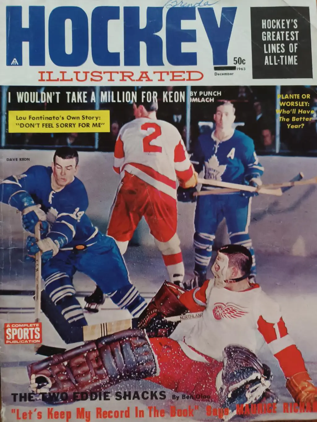 ХОККЕЙ ЖУРНАЛ НХЛ NHL 1963 DECEMBER HOCKEY ILLUSTRATED