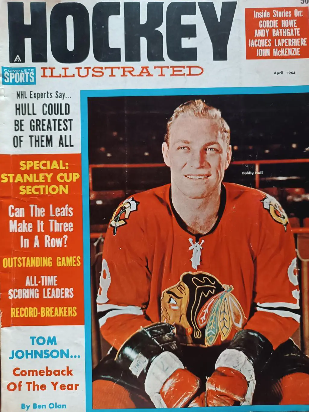 ХОККЕЙ ЖУРНАЛ НХЛ NHL 1964 APRIL HOCKEY ILLUSTRATED
