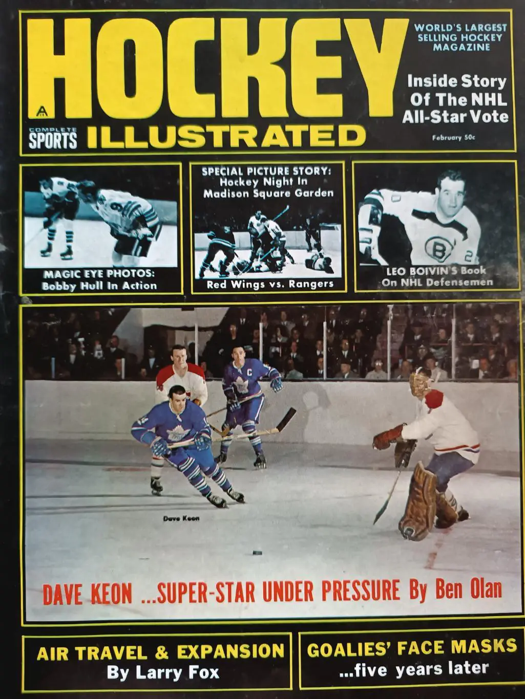 ХОККЕЙ ЖУРНАЛ НХЛ NHL 1965 FEBRUARY HOCKEY ILLUSTRATED