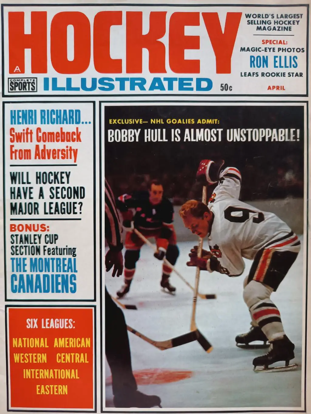 ХОККЕЙ ЖУРНАЛ НХЛ NHL 1965 APRIL HOCKEY ILLUSTRATED