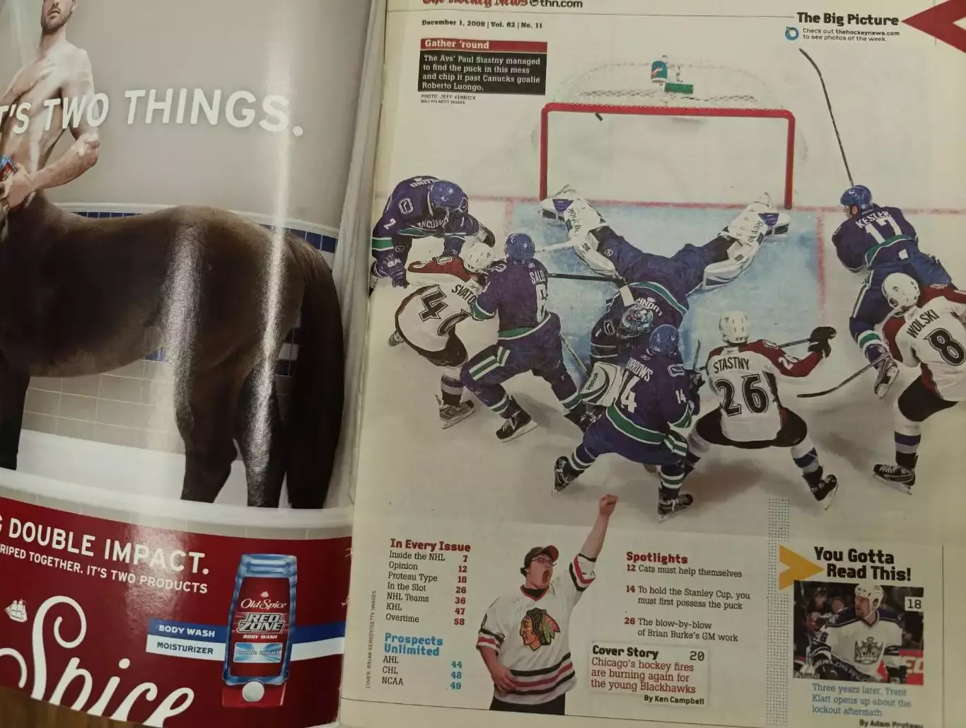 ХОККЕЙ ЖУРНАЛ НХЛ NHL THE HOCKEY NEWS DECEMBER 1, 2008 VOL 62 № 11 1