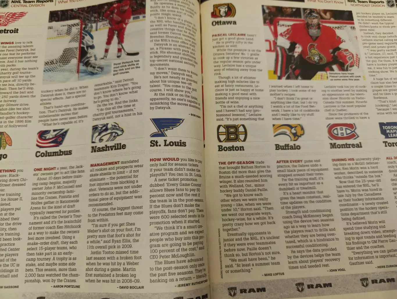ХОККЕЙ ЖУРНАЛ НХЛ NHL THE HOCKEY NEWS OCTOBER 11, 2010 VOL 64 № 6 5