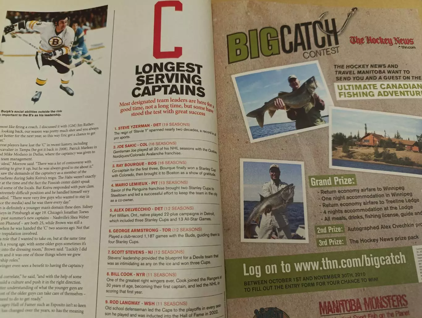 ХОККЕЙ ЖУРНАЛ НХЛ NHL THE HOCKEY NEWS OCTOBER 11, 2010 VOL 64 № 6 2