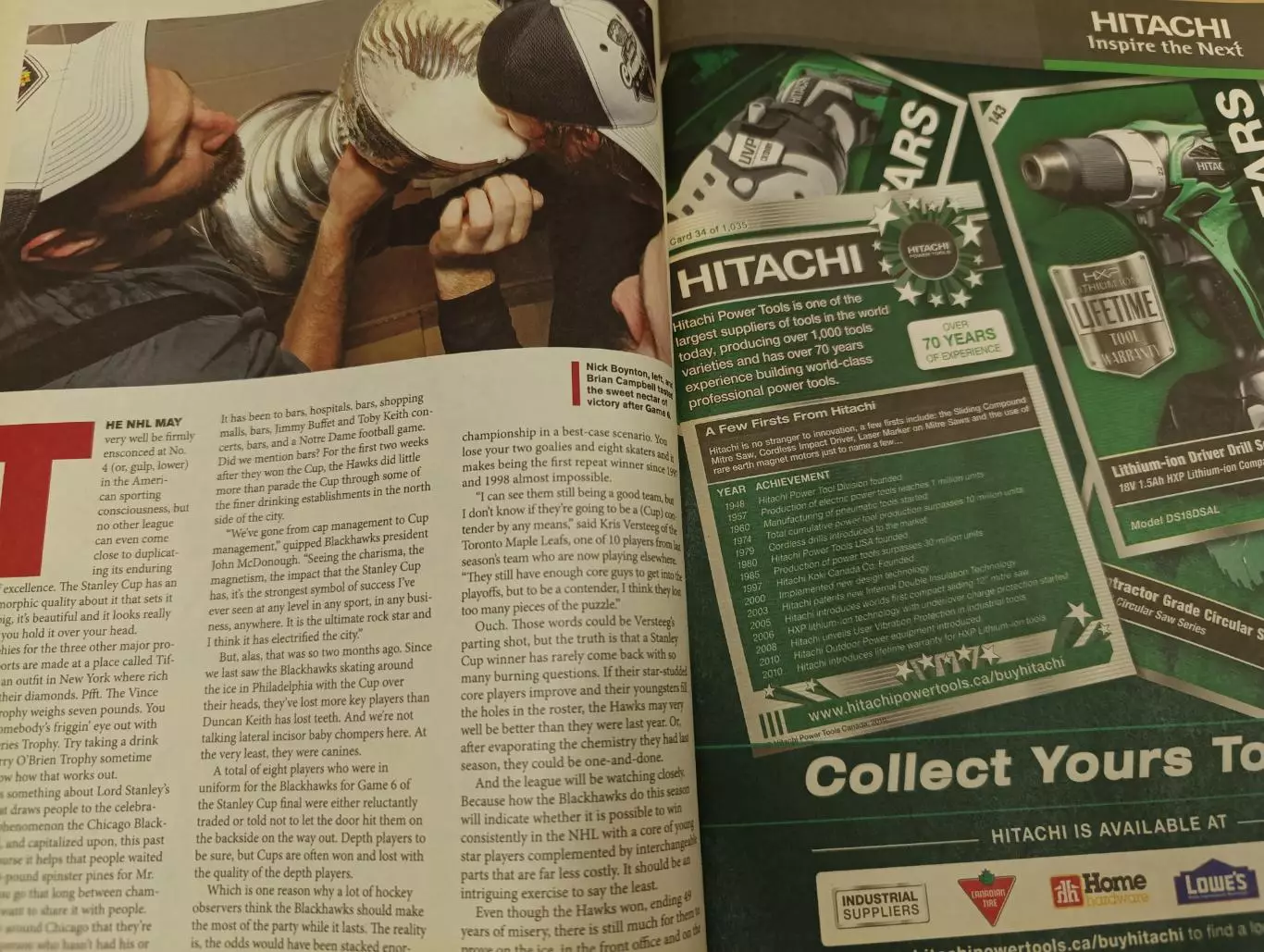 ХОККЕЙ ЖУРНАЛ НХЛ NHL THE HOCKEY NEWS OCTOBER 11, 2010 VOL 64 № 6 4