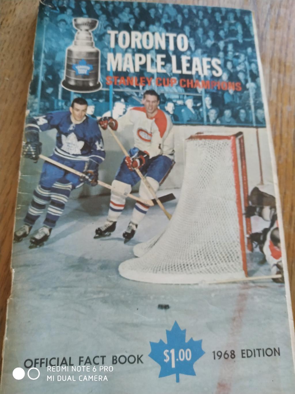 ХОККЕЙ СПРАВОЧНИК НХЛ NHL 1968 TORONTO MAPLE LEAFS STANLEY CUP FACT BOOK