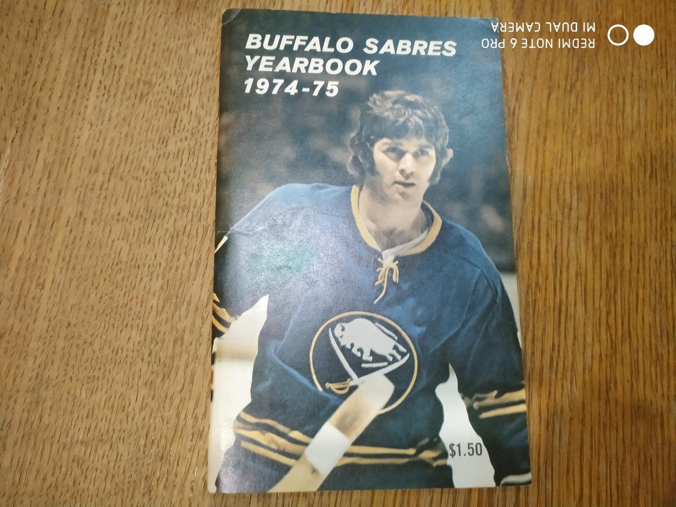 ХОККЕЙ ЕЖЕГОДНИК НХЛ 1974-75 BUFFALO SABERS YEARBOOK